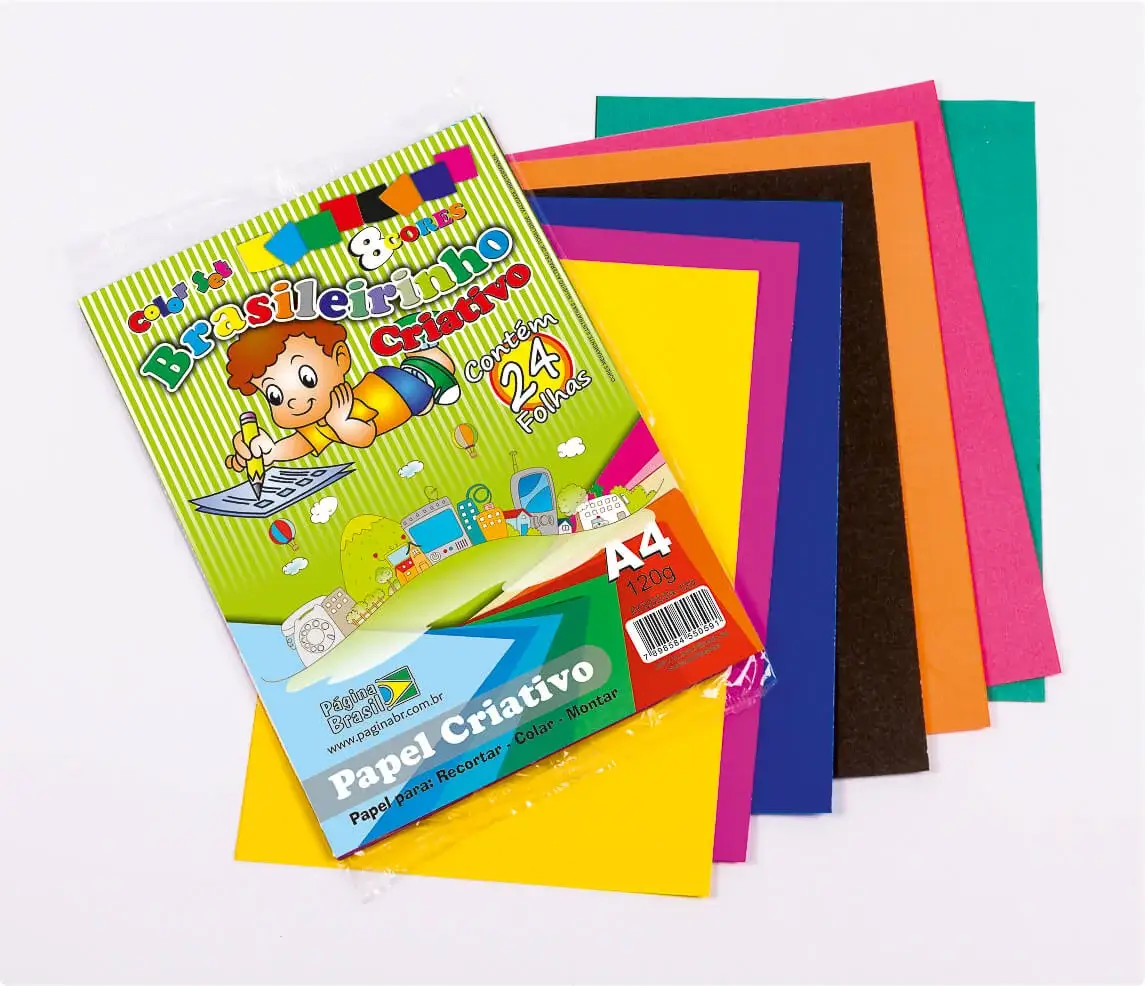 Conheça o papel criativo colorido da Página Brasil