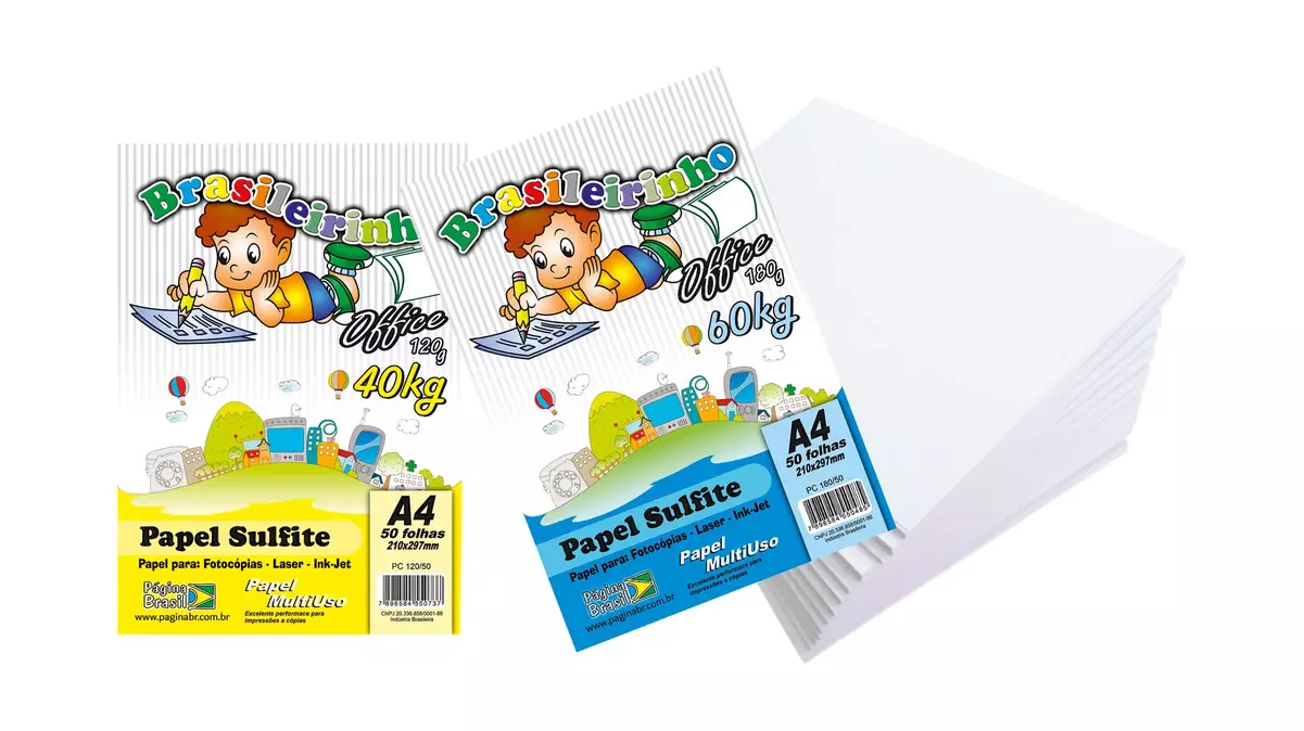 Papel Sulfite (Brasileirinho Office) A4 120 gr